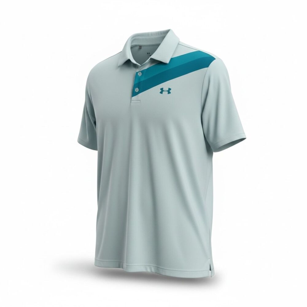 Under Armour The Playoff Polo Men's Medium Light Blue  Short Sleeve Golf Shirt